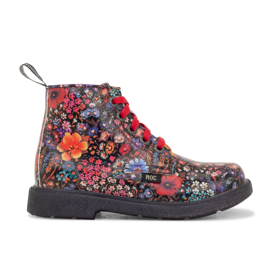 Black Floral Patent