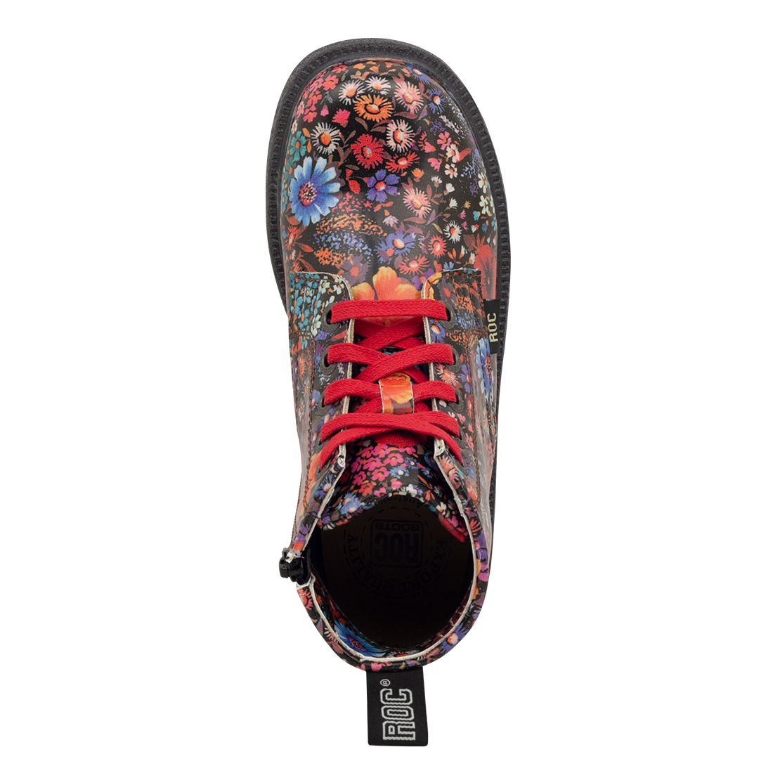 Black Floral Patent