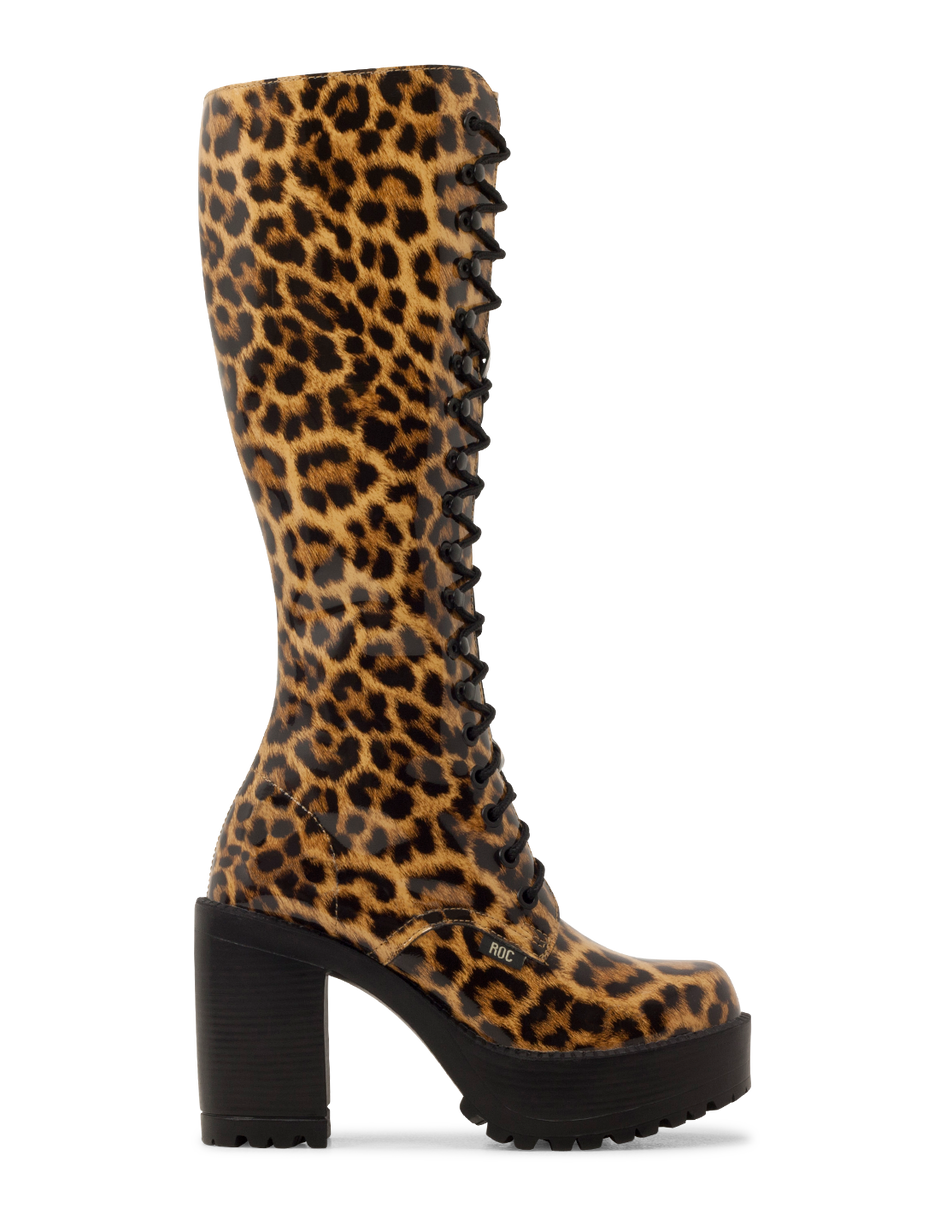 Tan/Leopard Patent