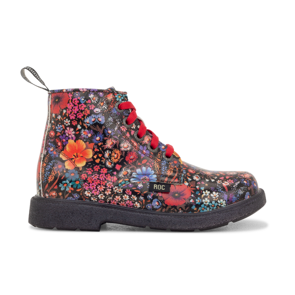 Black Floral Patent