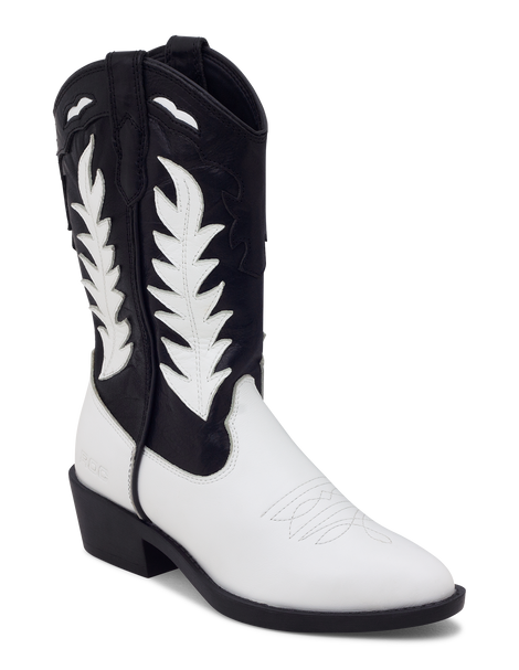 Black white deals boots