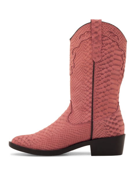 Pink snakeskin cowboy boots hot sale