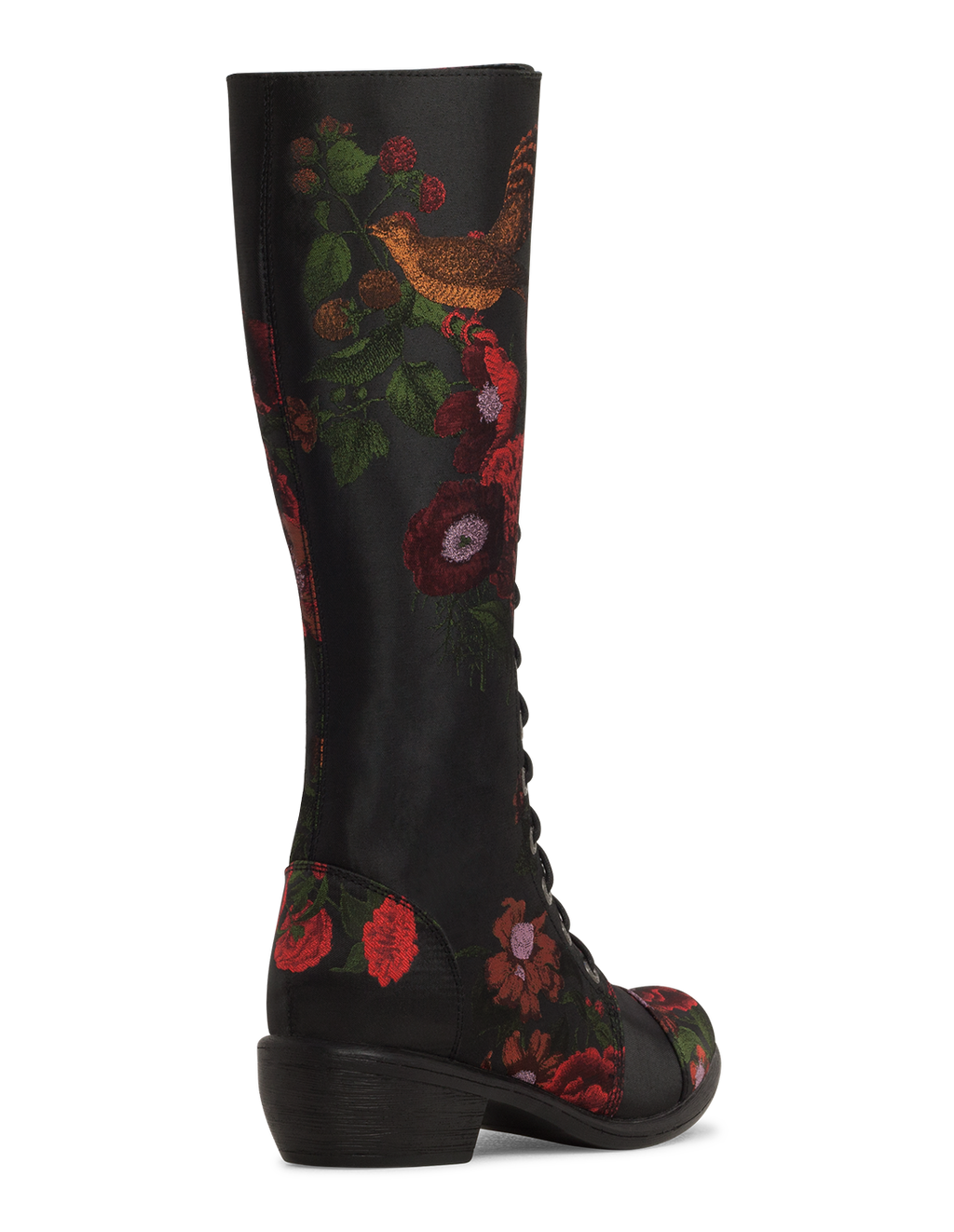 Black Red Floral